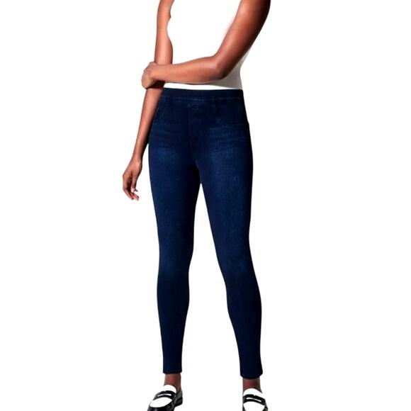 SPANX Women's Twilight Rinse Stretch Jean-ish Ankle Leggings Size S - Picture 1 of 12